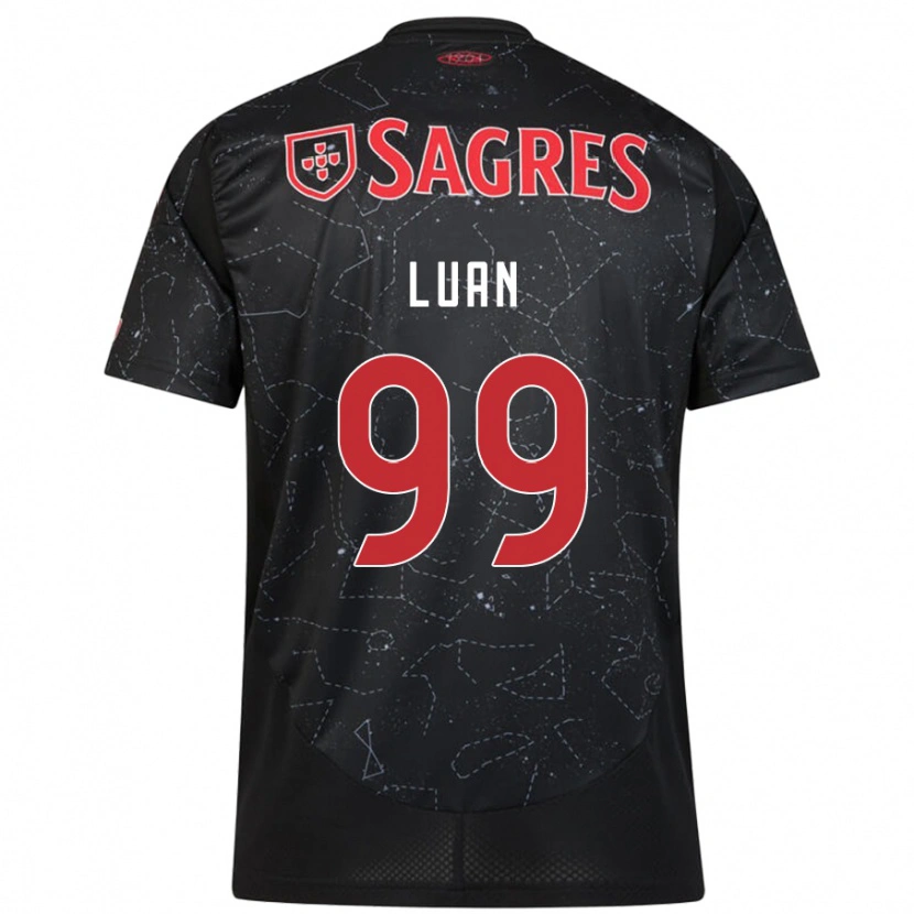 Danxen Kinderen Luan #99 Zwart Rood Uitshirt Uittenue 2024/25 T-Shirt