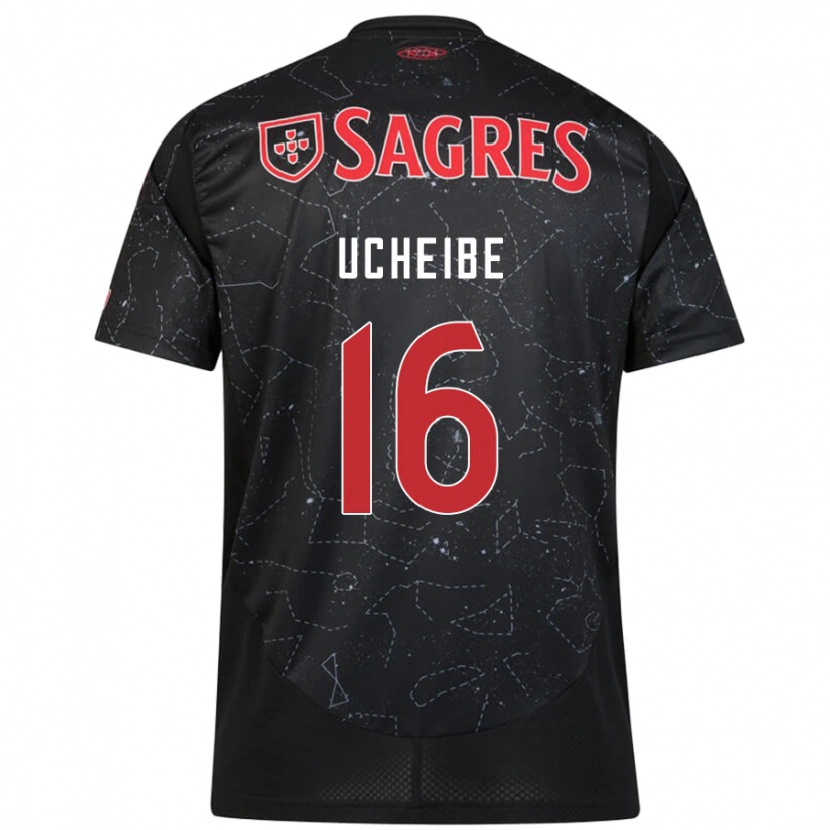 Danxen Kinderen Christy Ucheibe #16 Zwart Rood Uitshirt Uittenue 2024/25 T-Shirt