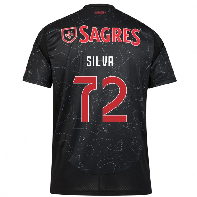 Danxen Kinderen Matilde Silva #72 Zwart Rood Uitshirt Uittenue 2024/25 T-Shirt