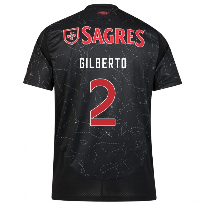 Danxen Kinderen Gilberto #2 Zwart Rood Uitshirt Uittenue 2024/25 T-Shirt