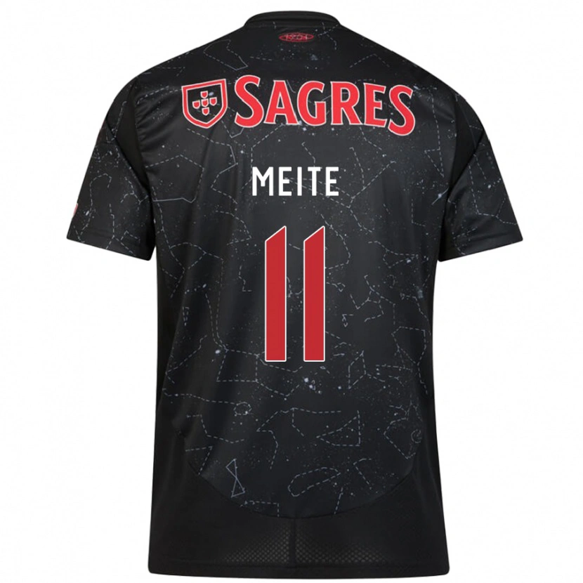 Danxen Kinderen Soualiho Meite #11 Zwart Rood Uitshirt Uittenue 2024/25 T-Shirt