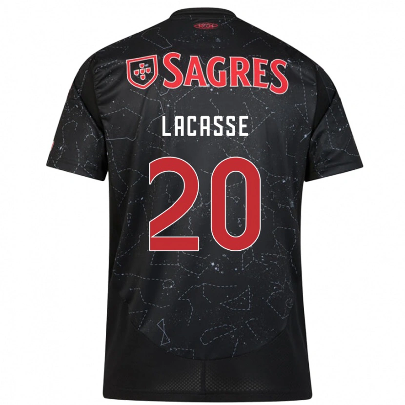 Danxen Kinderen Cloe Lacasse #20 Zwart Rood Uitshirt Uittenue 2024/25 T-Shirt