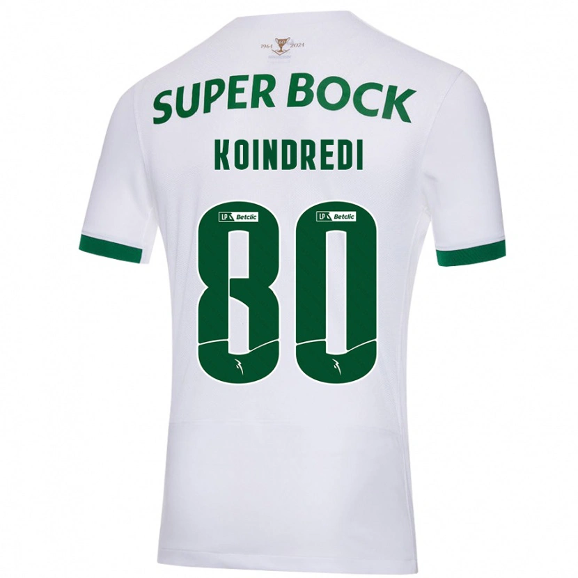 Danxen Kinderen Koba Koindredi #80 Wit Groen Uitshirt Uittenue 2024/25 T-Shirt