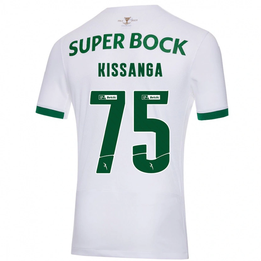 Danxen Kinderen Manuel Kissanga #75 Wit Groen Uitshirt Uittenue 2024/25 T-Shirt