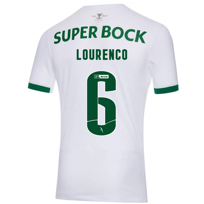 Danxen Kinderen Bruna Lourenço #6 Wit Groen Uitshirt Uittenue 2024/25 T-Shirt