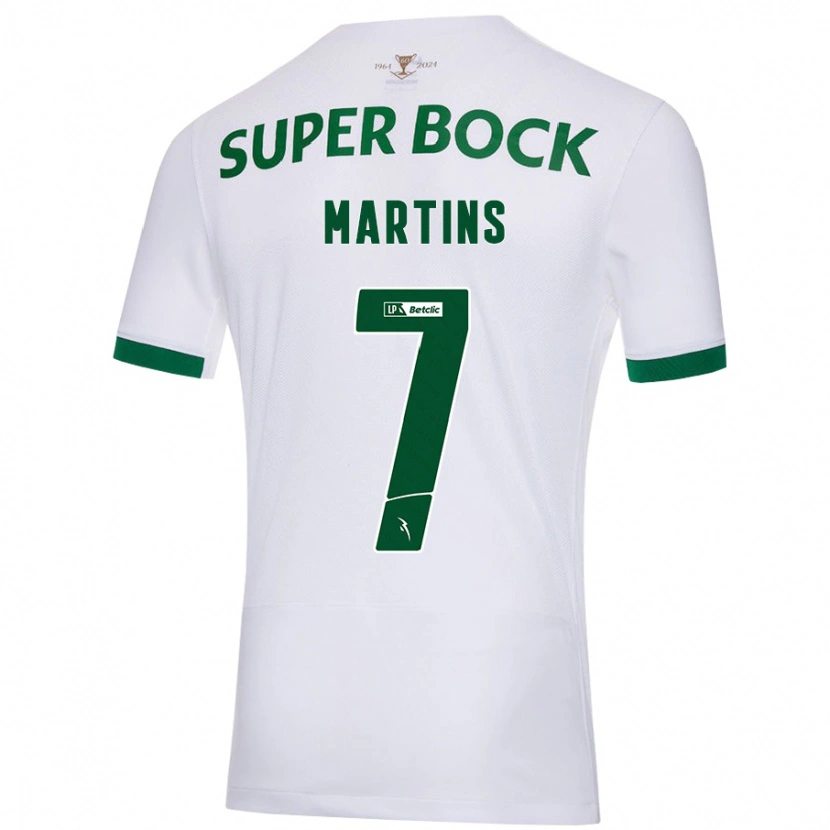 Danxen Kinderen Joana Martins #7 Wit Groen Uitshirt Uittenue 2024/25 T-Shirt