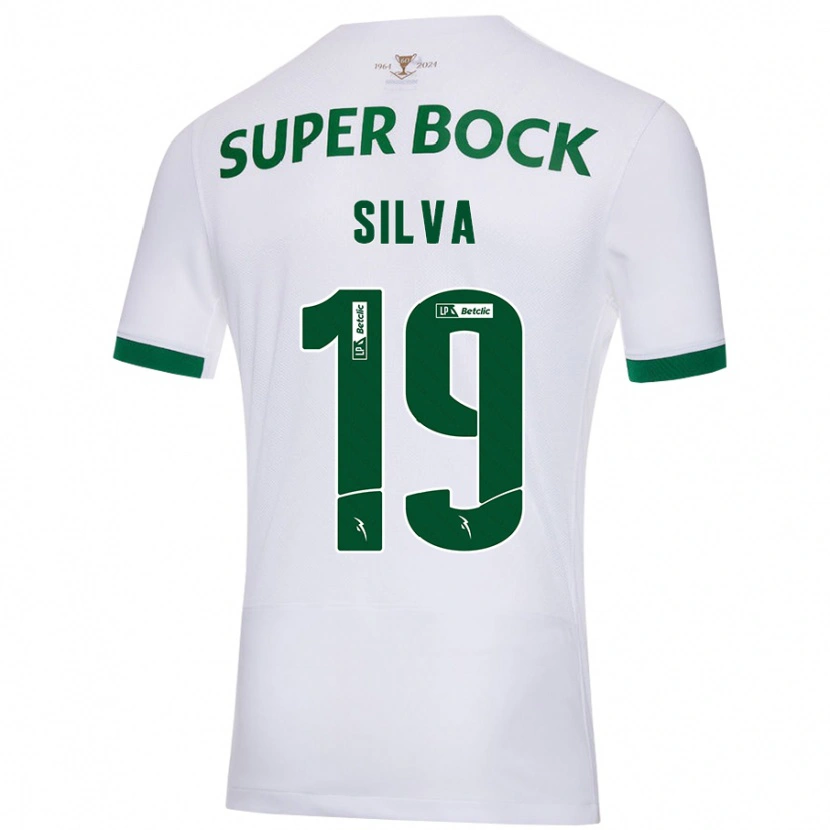 Danxen Kinderen Diana Silva #19 Wit Groen Uitshirt Uittenue 2024/25 T-Shirt