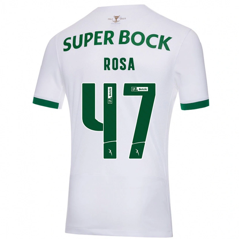 Danxen Kinderen Mariana Rosa #47 Wit Groen Uitshirt Uittenue 2024/25 T-Shirt