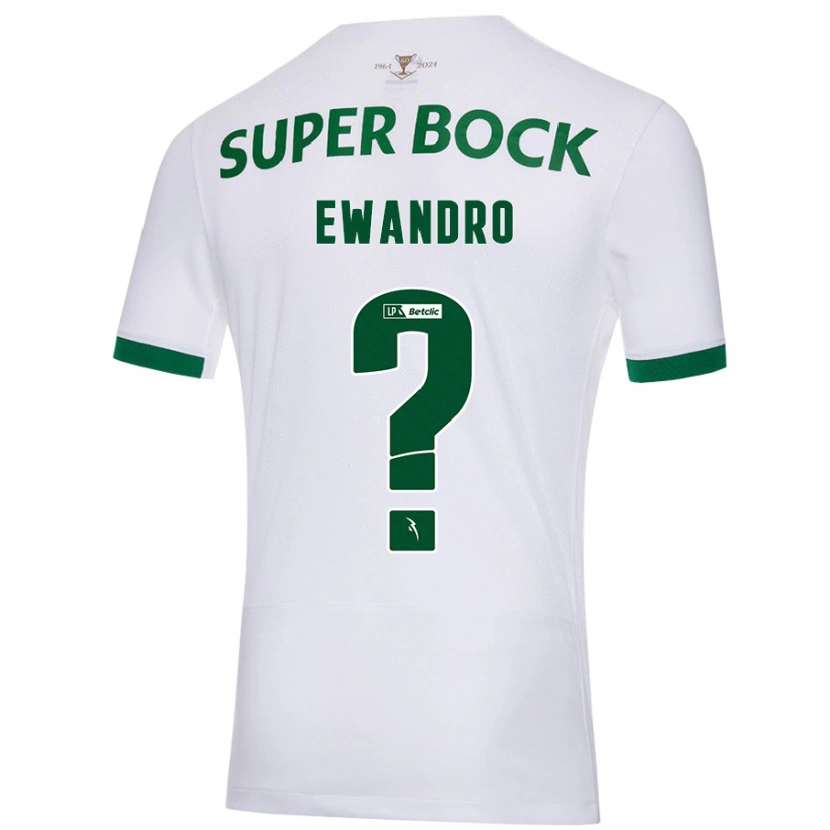 Danxen Kinderen Ewandro #0 Wit Groen Uitshirt Uittenue 2024/25 T-Shirt
