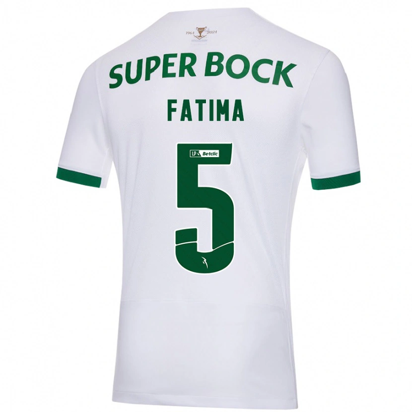 Danxen Kinderen Francisca Fatima Aquino Dutra #5 Wit Groen Uitshirt Uittenue 2024/25 T-Shirt