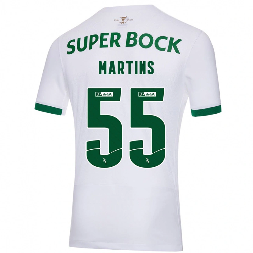 Danxen Kinderen Carolina Martins #55 Wit Groen Uitshirt Uittenue 2024/25 T-Shirt