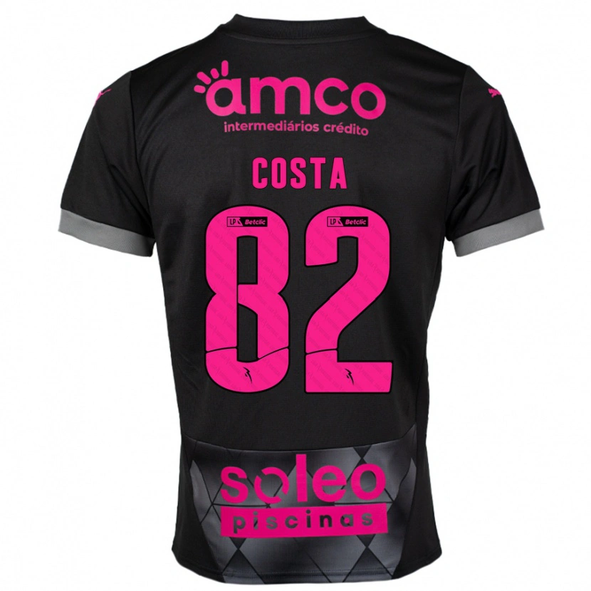 Danxen Kinderen Gui Costa #82 Zwart Roze Uitshirt Uittenue 2024/25 T-Shirt