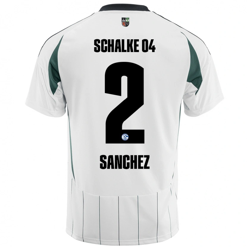 Danxen Kinderen Felipe Sánchez #2 Wit Groen Uitshirt Uittenue 2024/25 T-Shirt