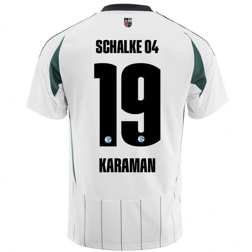 Danxen Kinderen Kenan Karaman #19 Wit Groen Uitshirt Uittenue 2024/25 T-Shirt