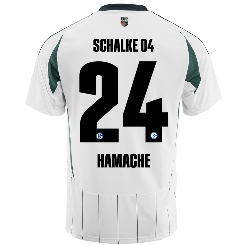 Danxen Kinderen Ilyes Hamache #24 Wit Groen Uitshirt Uittenue 2024/25 T-Shirt
