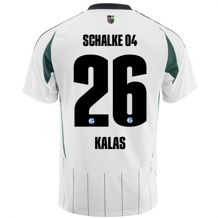 Danxen Kinderen Tomas Kalas #26 Wit Groen Uitshirt Uittenue 2024/25 T-Shirt
