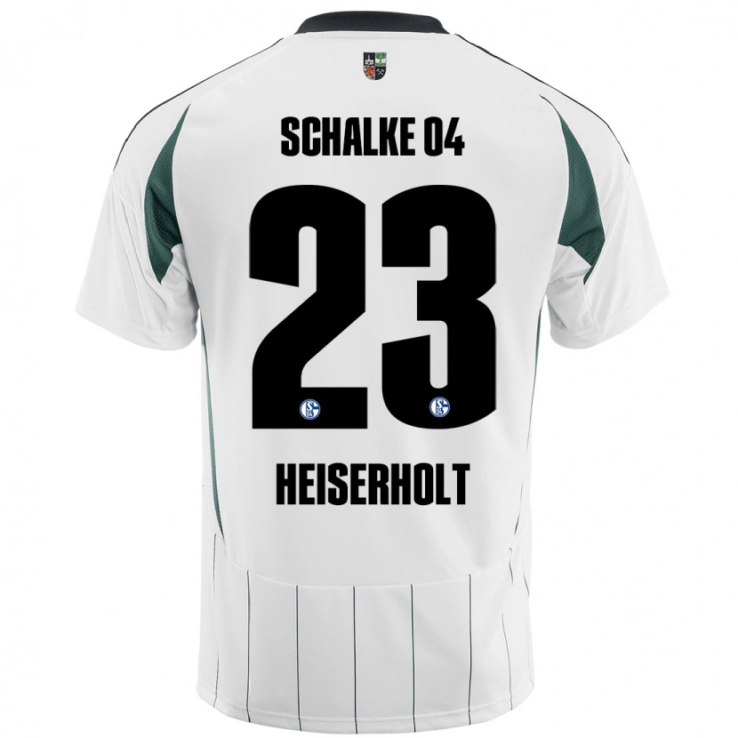 Danxen Kinderen Finn Heiserholt #23 Wit Groen Uitshirt Uittenue 2024/25 T-Shirt