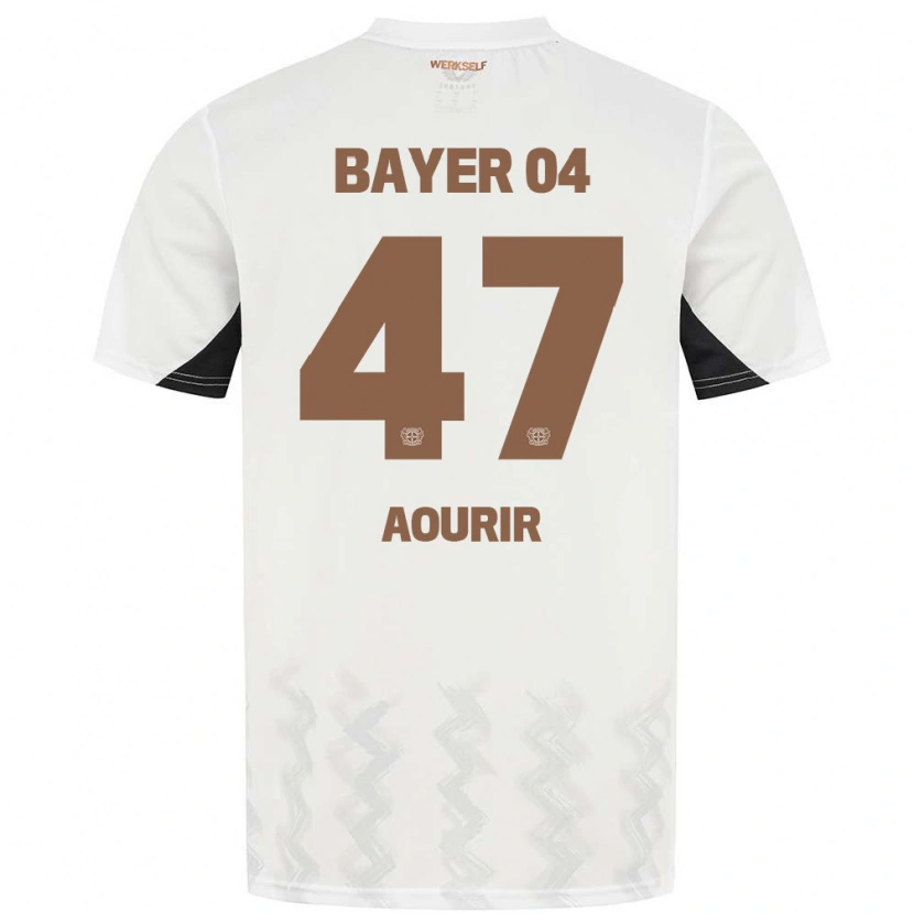 Danxen Kinderen Ayman Aourir #47 Wit Zwart Uitshirt Uittenue 2024/25 T-Shirt