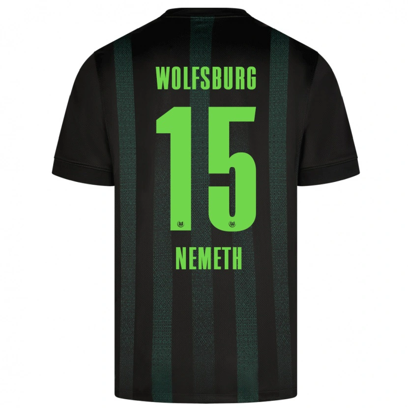 Danxen Kinderen Diána Németh #15 Donkergroen Uitshirt Uittenue 2024/25 T-Shirt