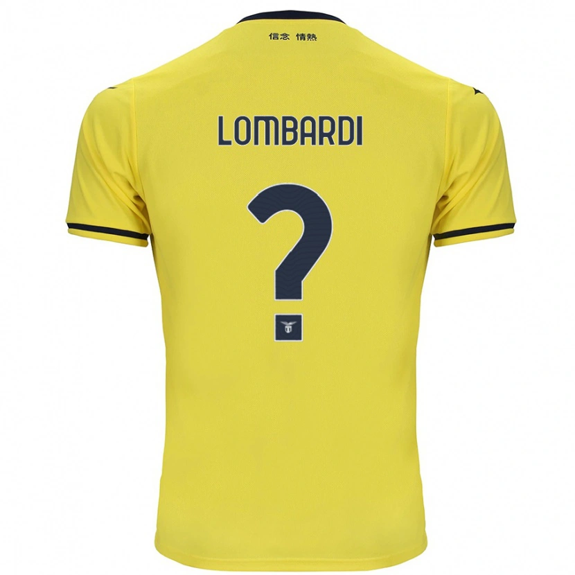 Danxen Kinderen Pierlorenzo Lombardi #0 Geel Uitshirt Uittenue 2024/25 T-Shirt