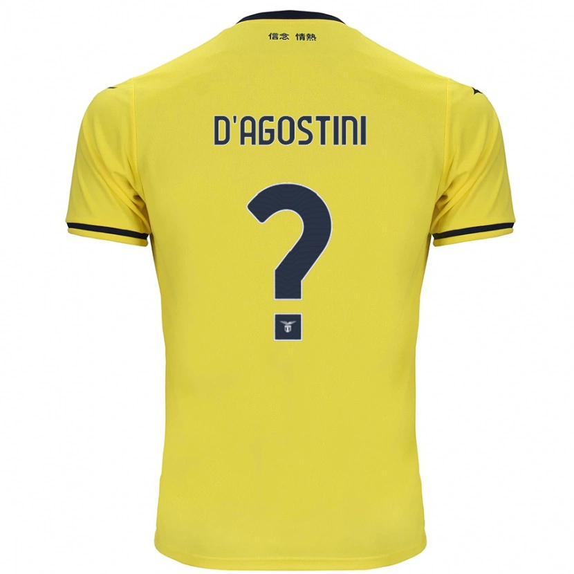 Danxen Kinderen Stefano D'agostini #0 Geel Uitshirt Uittenue 2024/25 T-Shirt