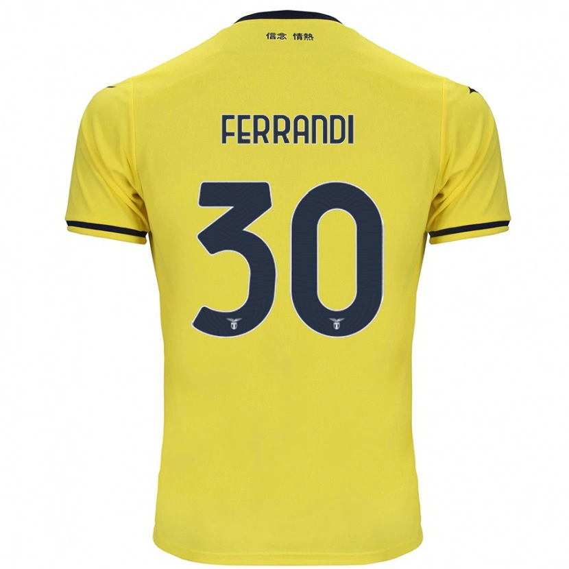 Danxen Kinderen Giulia Ferrandi #30 Geel Uitshirt Uittenue 2024/25 T-Shirt