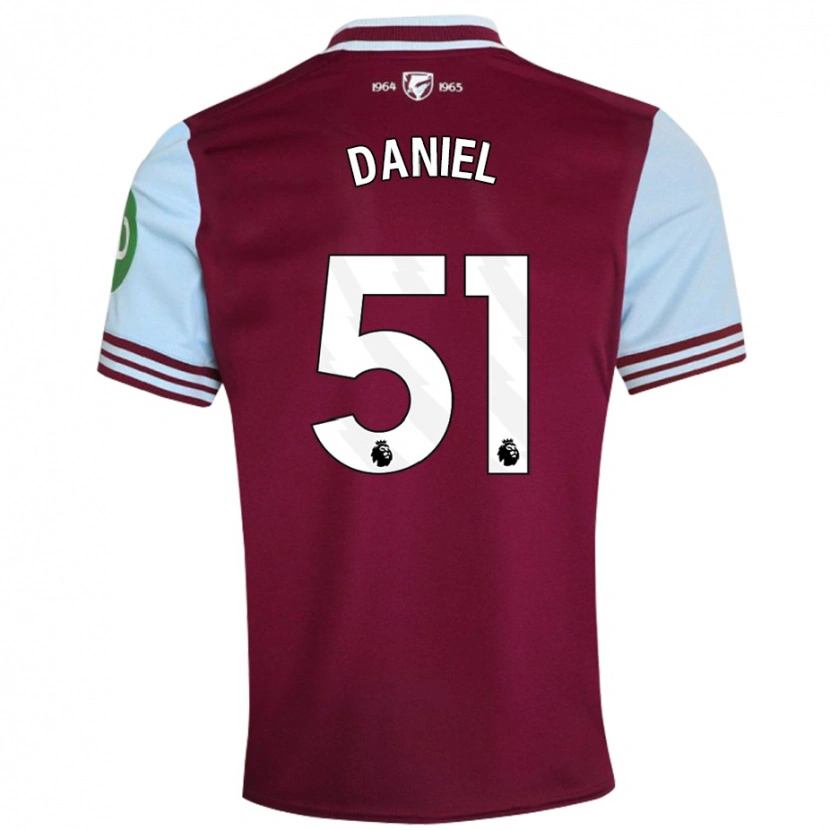Danxen Heren Daniel Chesters #51 Donkerrood Thuisshirt Thuistenue 2024/25 T-Shirt