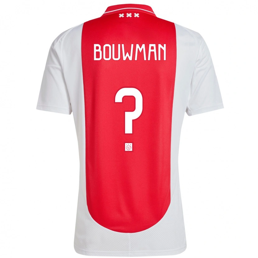 Danxen Heren Aaron Bouwman #0 Rood Wit Thuisshirt Thuistenue 2024/25 T-Shirt
