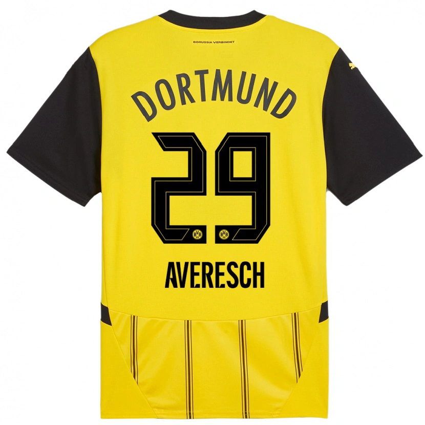 Danxen Heren Noah Averesch #29 Geel Zwart Thuisshirt Thuistenue 2024/25 T-Shirt