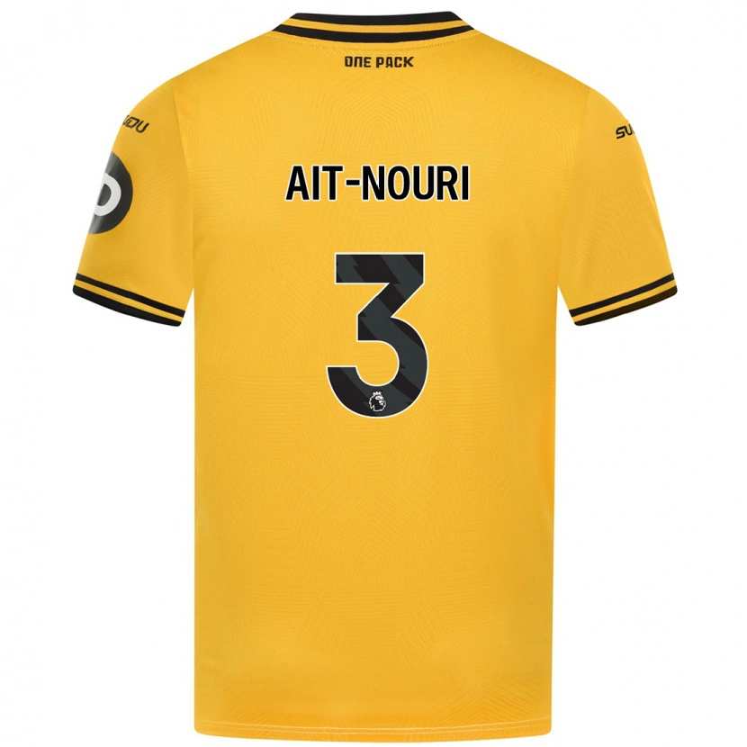 Danxen Heren Rayan Aït-Nouri #3 Geel Thuisshirt Thuistenue 2024/25 T-Shirt