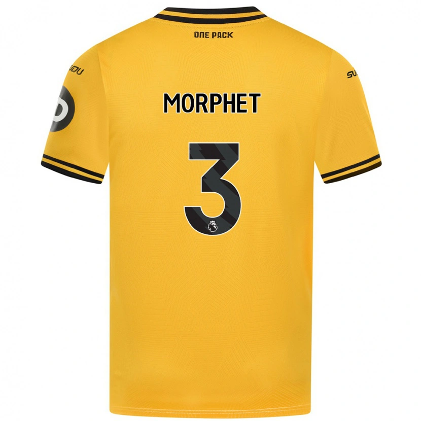 Danxen Heren Anna Morphet #3 Geel Thuisshirt Thuistenue 2024/25 T-Shirt
