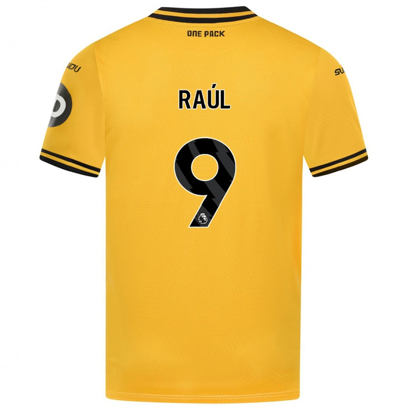Danxen Heren Raul Jimenez #9 Geel Thuisshirt Thuistenue 2024/25 T-Shirt