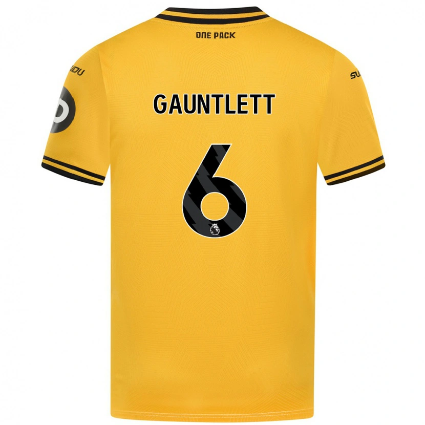 Danxen Heren Maz Gauntlett #6 Geel Thuisshirt Thuistenue 2024/25 T-Shirt