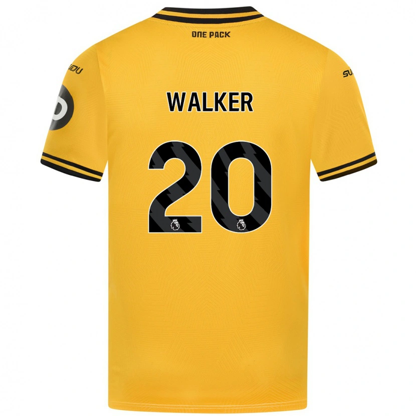 Danxen Heren Lowri Walker #20 Geel Thuisshirt Thuistenue 2024/25 T-Shirt