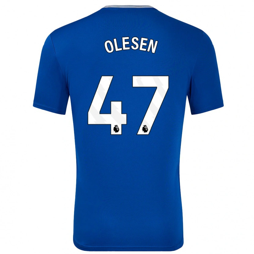 Danxen Heren Karoline Olesen #47 Blauw Met Thuisshirt Thuistenue 2024/25 T-Shirt