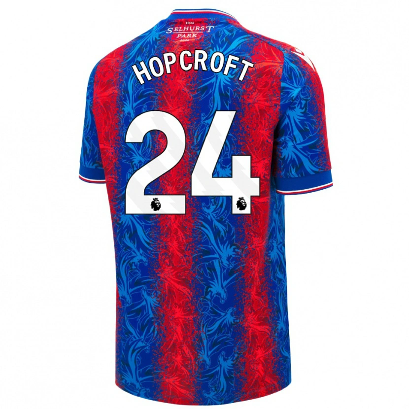 Danxen Heren Shanade Hopcroft #24 Rood Blauwe Strepen Thuisshirt Thuistenue 2024/25 T-Shirt