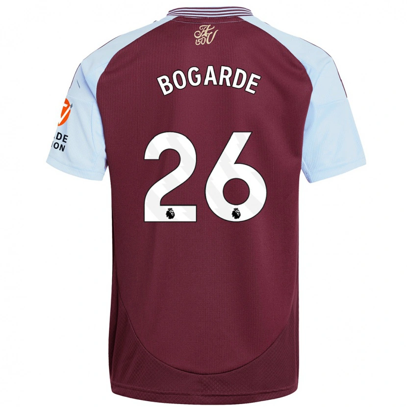 Danxen Heren Lamare Bogarde #26 Bordeaux Hemelsblauw Thuisshirt Thuistenue 2024/25 T-Shirt