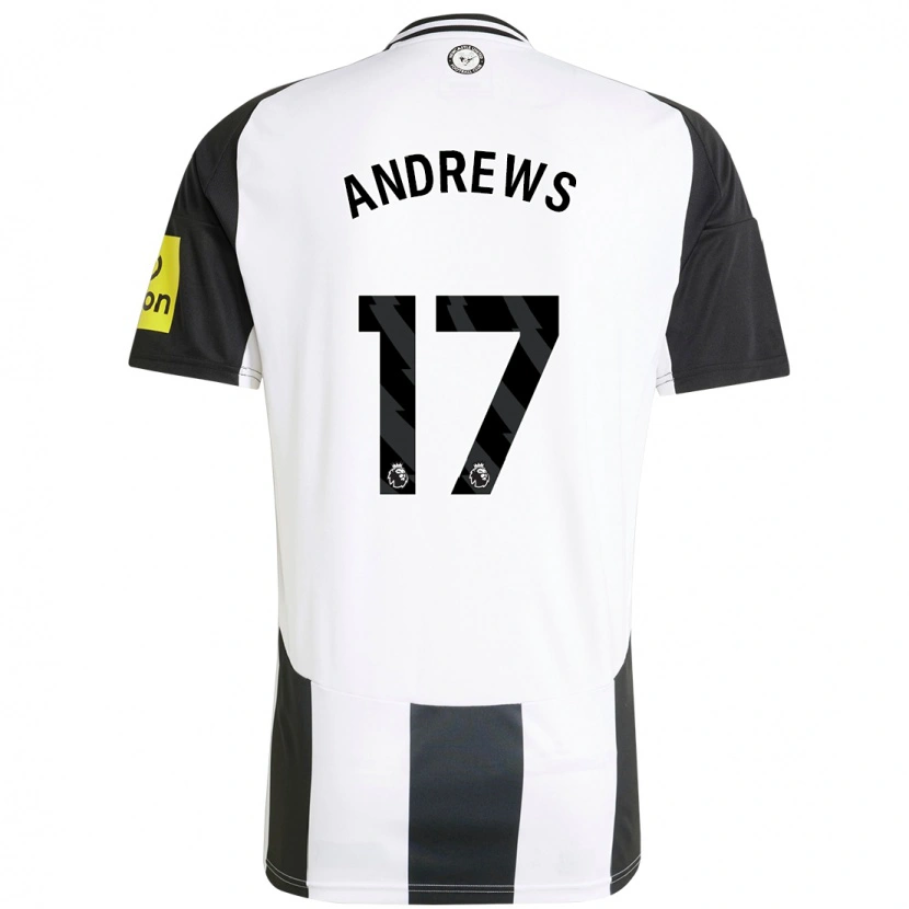 Danxen Heren Amy Andrews #17 Wit Zwart Thuisshirt Thuistenue 2024/25 T-Shirt