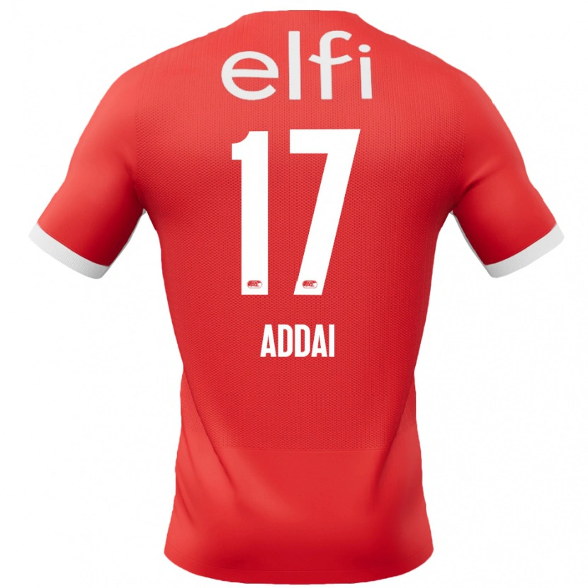 Danxen Heren Jayden Addai #17 Rood Wit Thuisshirt Thuistenue 2024/25 T-Shirt