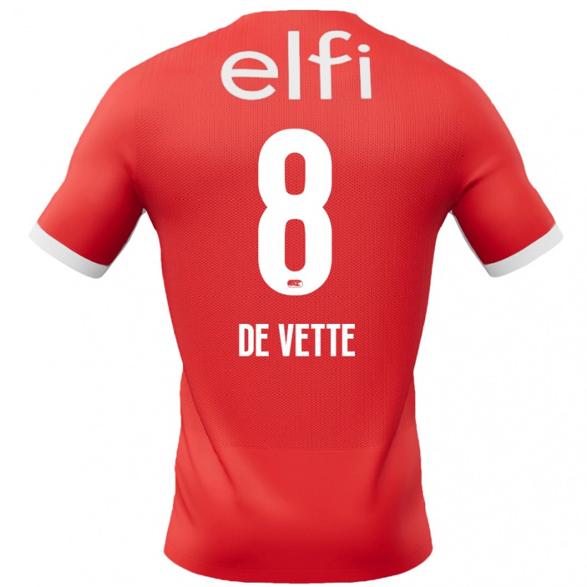 Danxen Heren Manique De Vette #8 Rood Wit Thuisshirt Thuistenue 2024/25 T-Shirt