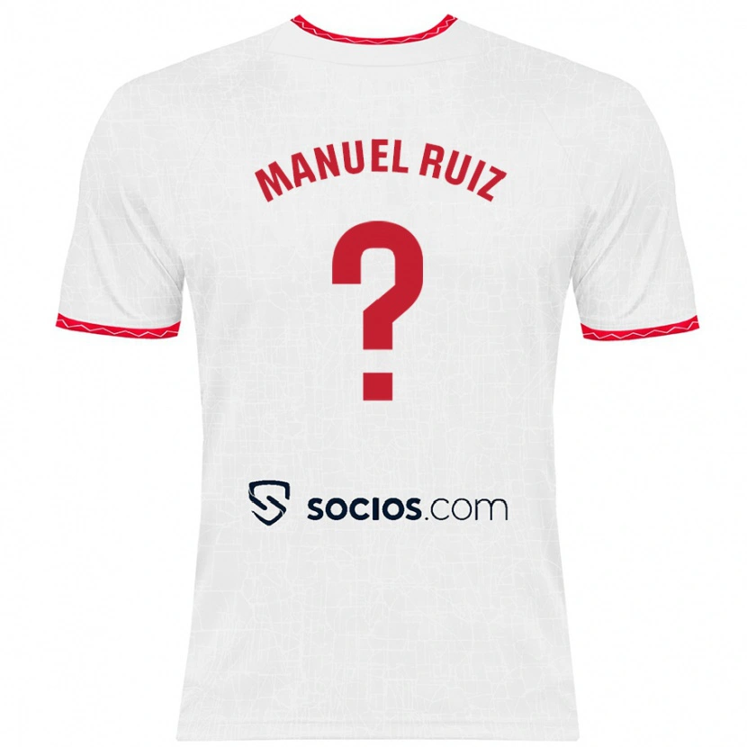 Danxen Heren José Manuel Ruiz #0 Wit Rood Thuisshirt Thuistenue 2024/25 T-Shirt