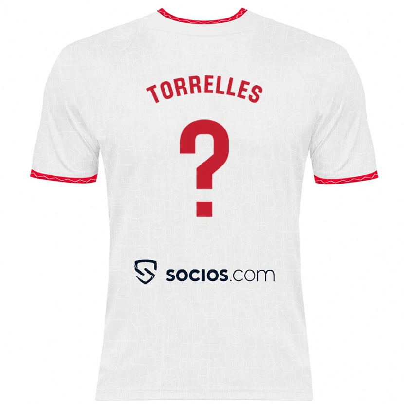 Danxen Heren Genís Torrelles #0 Wit Rood Thuisshirt Thuistenue 2024/25 T-Shirt