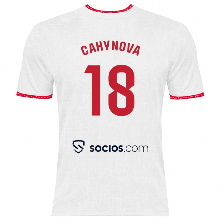 Danxen Heren Klara Cahynova #18 Wit Rood Thuisshirt Thuistenue 2024/25 T-Shirt