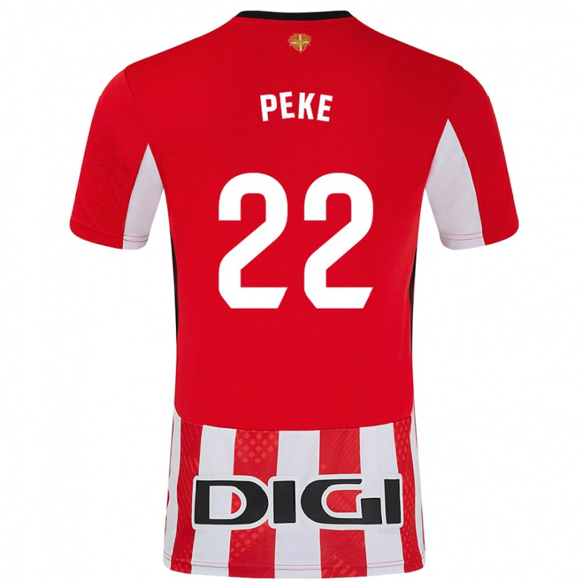 Danxen Heren Ainize Barea Nuñez #22 Rood Wit Thuisshirt Thuistenue 2024/25 T-Shirt