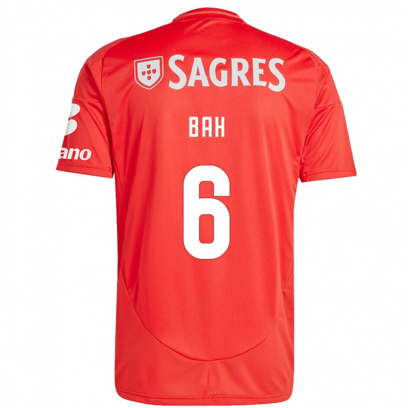 Danxen Heren Alexander Bah #6 Rood Wit Thuisshirt Thuistenue 2024/25 T-Shirt