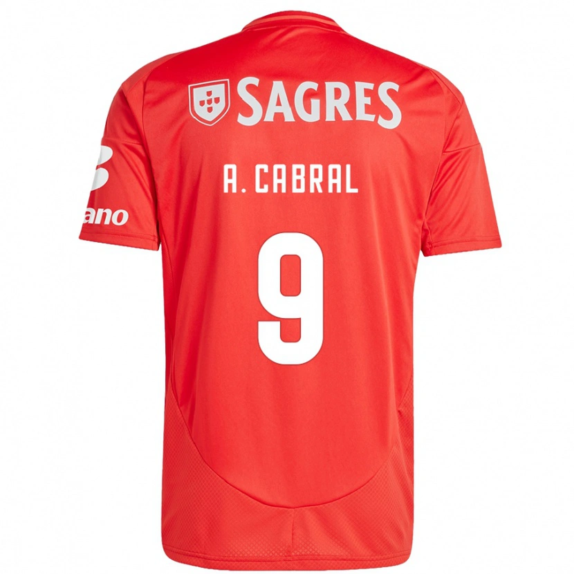 Danxen Heren Arthur Cabral #9 Rood Wit Thuisshirt Thuistenue 2024/25 T-Shirt