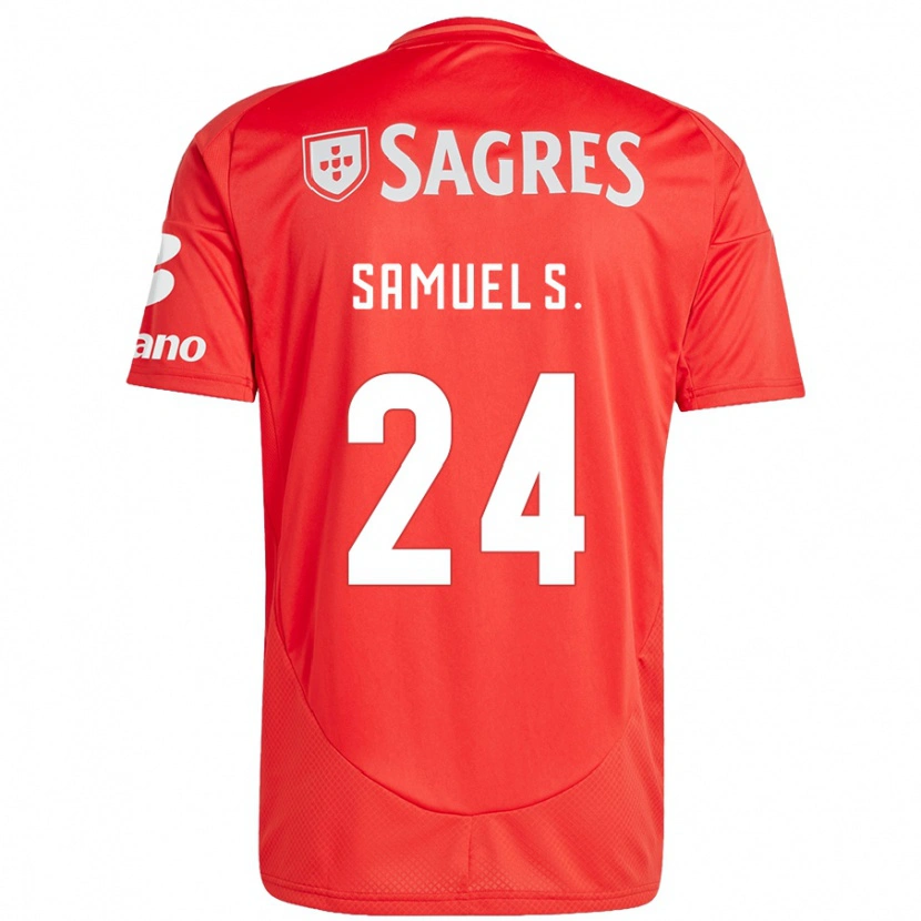 Danxen Heren Samuel Soares #24 Rood Wit Thuisshirt Thuistenue 2024/25 T-Shirt
