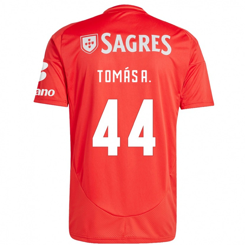 Danxen Heren Tomás Araújo #44 Rood Wit Thuisshirt Thuistenue 2024/25 T-Shirt