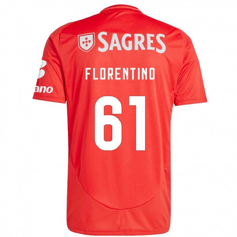 Danxen Heren Florentino #61 Rood Wit Thuisshirt Thuistenue 2024/25 T-Shirt