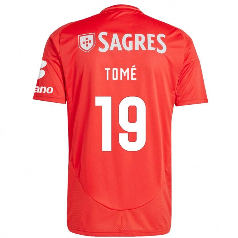 Danxen Heren Olivio Tomé #19 Rood Wit Thuisshirt Thuistenue 2024/25 T-Shirt